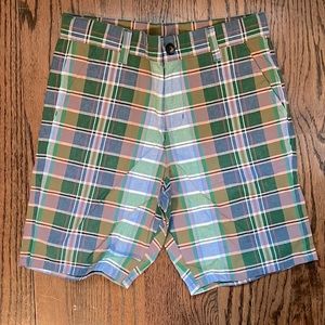 NWT Janie and Jack twill plaid shorts with adjustable waist - size 10